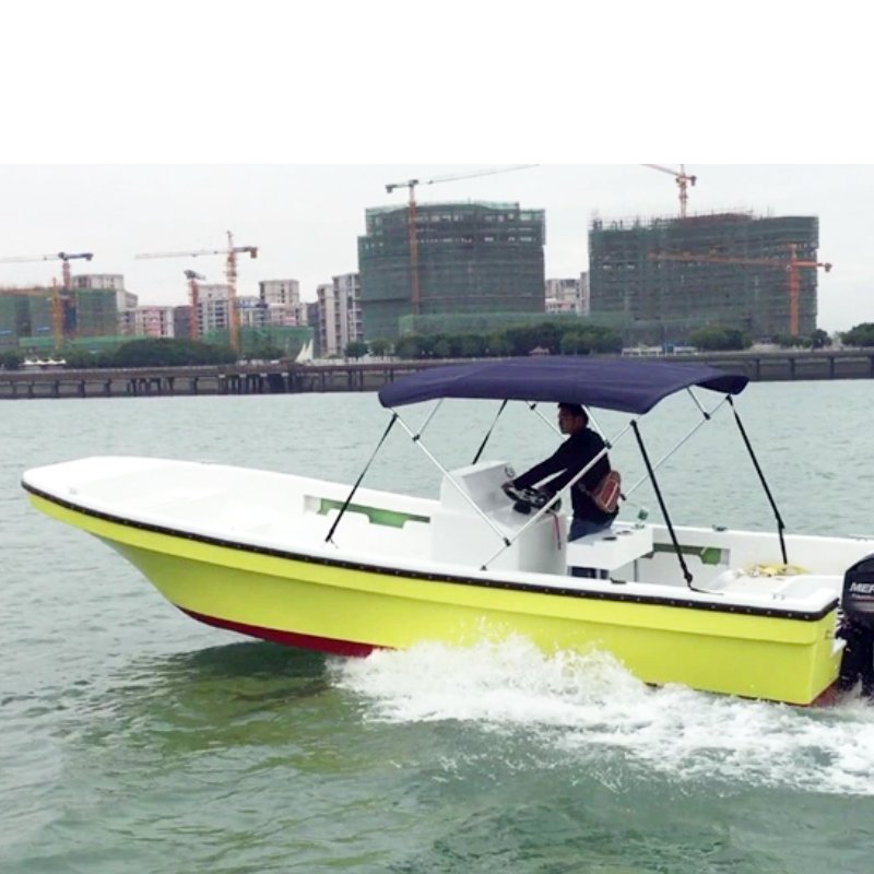 7M Speedboat Fiberglass Customized Sea Fishing Desk High Wave Rod Engine Without Welding Awning Inflatable Popular Travelling
